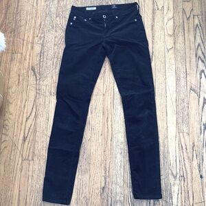 AG Adriano Goldshmied Black thin brushed Corduroy Pants size 26